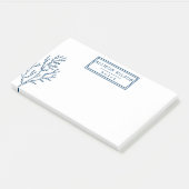 Aangepast, stijlvol Blauwgroen blauw zeewier Post-it® Notes (Schuin)