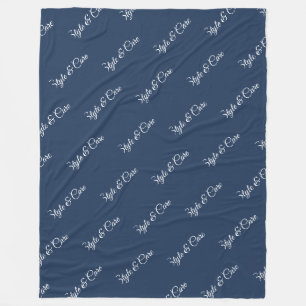 Aangepast stijlvol naam patroon stijlvolle marine fleece deken
