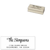 Aangepast stijlvol script retouradres 	rubberstempel (Gestempeld)