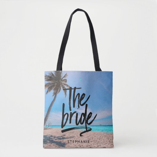Aangepast strand De Canvas tas van de Bride (Voorkant)