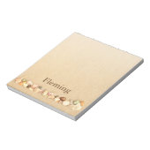 Aangepast strand zand met Seashells Notitieblok (Gedraaid)