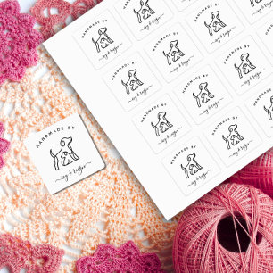Aangepast strijklabel voor ambachtslieden met huis labels