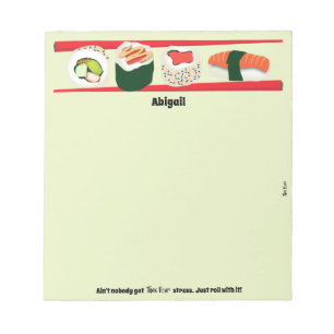Aangepast sushi-notebookpad notitieblok
