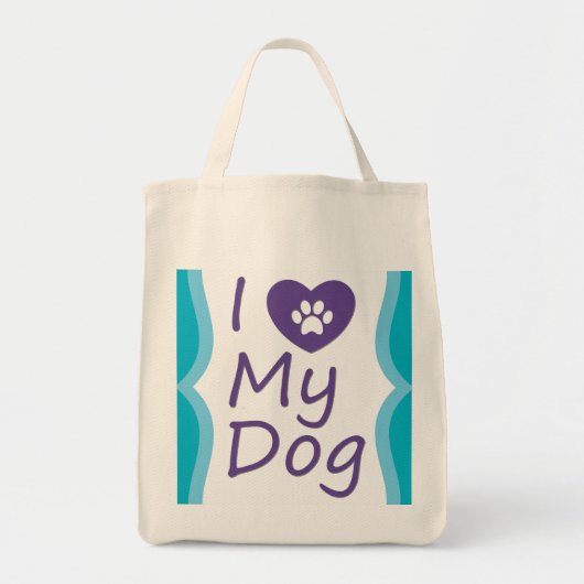 Aangepast Tas "I Heart My Dog" (Voorkant)
