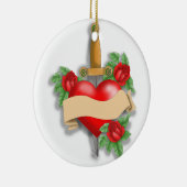 Aangepast Tattoo hart Keramisch Ornament (Rechts)