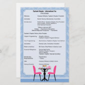 Aangepast Tea Party-programma Briefpapier (Voorkant / Achterkant)