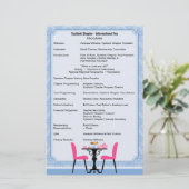 Aangepast Tea Party-programma Briefpapier (Staand voorkant)