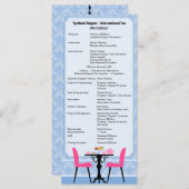 Aangepast Tea Party-programma Programma (Voorkant / Achterkant)