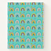 Aangepast Teal Regenboog Patroon Kinderen Notitieb Notitieboek (Achterkant)
