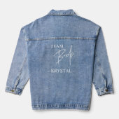 Aangepast team bruid bruidsmeisje denim jacket (Achterkant)