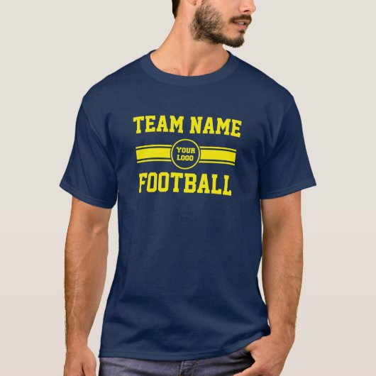 Aangepast team Football T-Shirt (Voorkant)