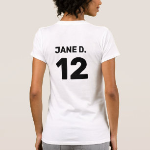 Aangepast team voor sjabloon (voor- en achterontwe t-shirt