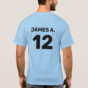 Aangepast team voor sjabloon (voor- en achterontwe t-shirt