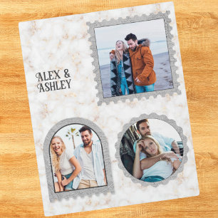 Aangepast teken met drie foto's Moderne huismuur Fotoplaat