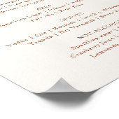 Aangepast teken Monogram Bruiloft Drinken Menu Her Poster (Hoek)