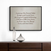 Aangepast teken Upload uw eigen woorden Neutraal W Poster