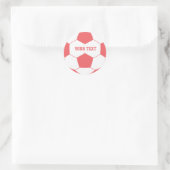 Aangepast tekst Voetbal Ronde Sticker (Tas)