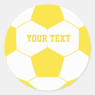 Aangepast tekst Voetbal Ronde Sticker