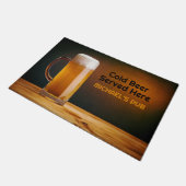 Aangepast tekstbalglas / Pub Deurmat (Schuin)