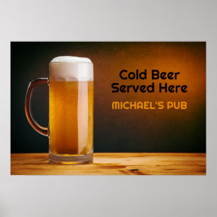 Aangepast tekstbalglas / Pub Poster