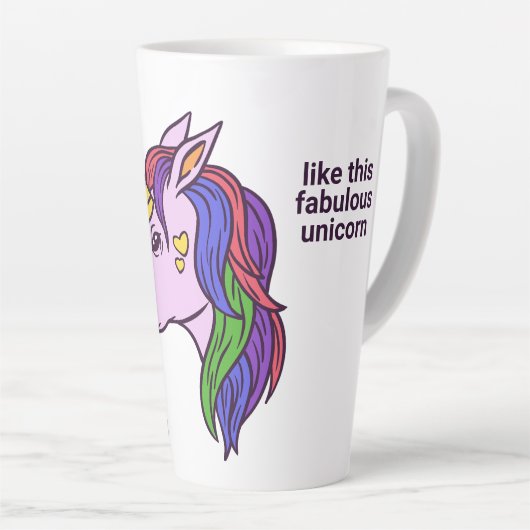 Aangepast tekstgade-eenheid latte mok (Rechterhoek)