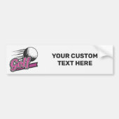 Aangepast tekstGolf Bumpersticker (Voorkant)
