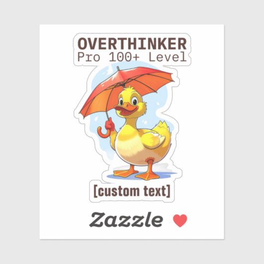 Aangepast tekstoverdenkerontwerp sticker (Vel)