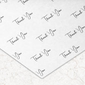 Aangepast tekstpatroon bedankt tissuepapier