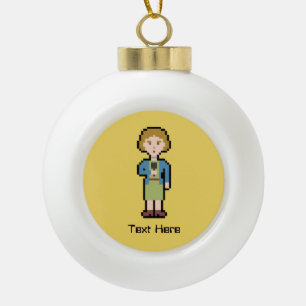 Aangepast tekstrapport Vrouw Keramische Bal Ornament