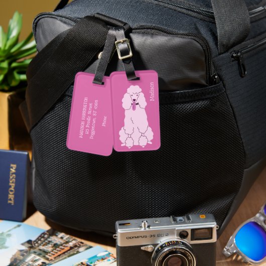 Aangepast tekstroze gereedschap bagagelabel (Voorkant /achterkant)