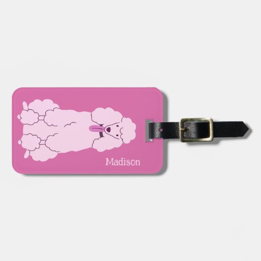 Aangepast tekstroze gereedschap bagagelabel (Voorkant horizontaal)