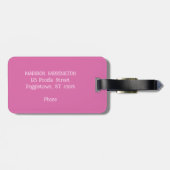 Aangepast tekstroze gereedschap bagagelabel (Achterkant horizontaal)