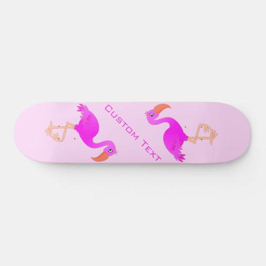 Aangepast tekstskateboard - Roze lamingos Skateboard (Horizontaal)