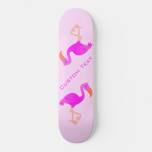 Aangepast tekstskateboard - Roze lamingos Skateboard (Voorkant)