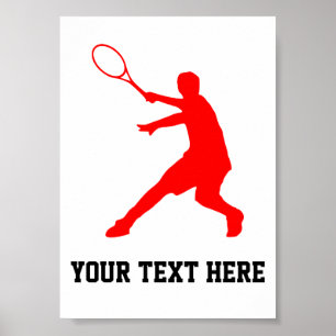 Aangepast tennisposter voor slaapkamer van kind poster