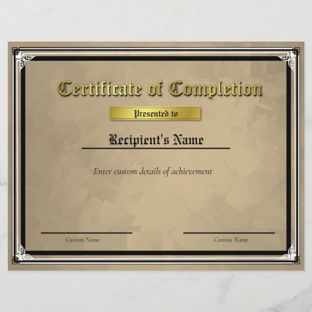 Aangepast thin blue line-vlaggencertificaat (Voorkant)