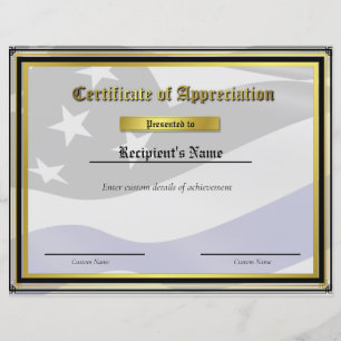 Aangepast thin blue line-vlaggencertificaat