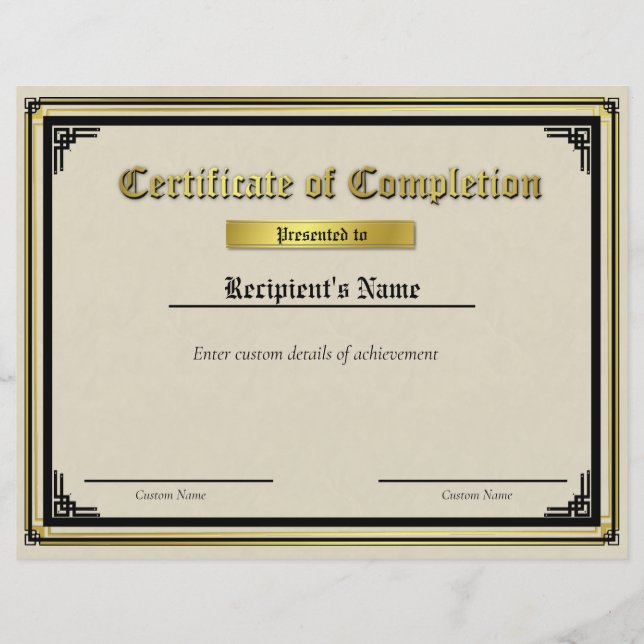 Aangepast thin blue line-vlaggencertificaat (Voorkant)