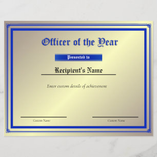 Aangepast thin blue line-vlaggencertificaat