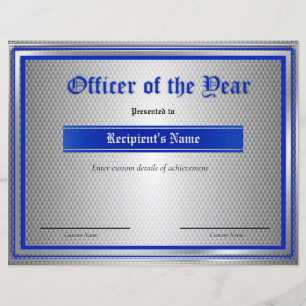 Aangepast thin blue line-vlaggencertificaat