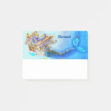 Aangepast ticky Post It Notes Mermaid Pastel