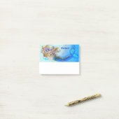 Aangepast ticky Post It Notes Mermaid Pastel (Op bureau)