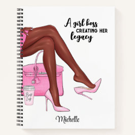 Aangepast tijdschrift, gepersonaliseerd Black Girl Notitieboek