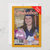 Aangepast tijdschrift Stijl Graduparty Uitnodigen Kaart (Voorkant)