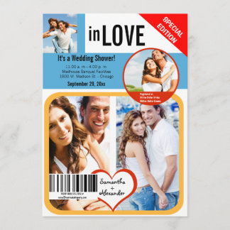 Aangepast tijdschrift Style Weddenschap Shower uit Kaart