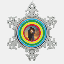 Aangepast Tin Sneeuwvlok Ornament