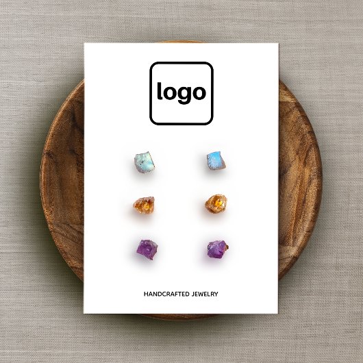 Aangepast toevoegen Logo Six Earring Hole Sets Dis Visitekaartje