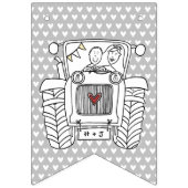 Aangepast tractorland Barn Rustic Wedding Vlaggetjes (Derde vlag)