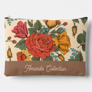 Aangepast trendy klassiek botanisch patroon Bruin Etui