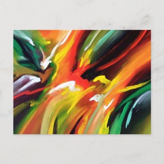 Aangepast Trendy Modern Abstract expressionist Briefkaart (Voorkant)